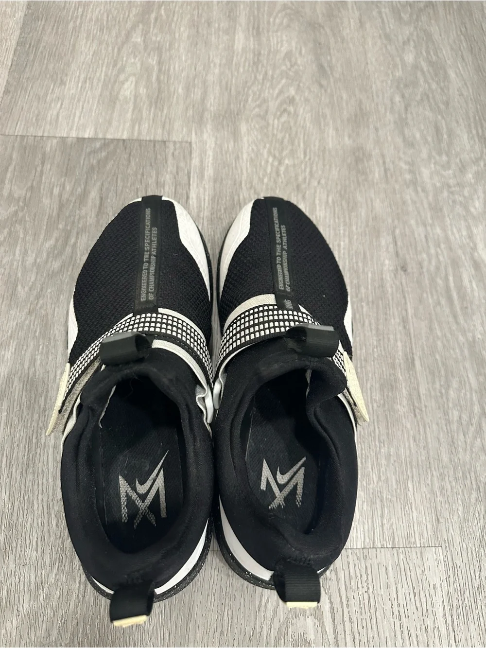 Nike Black and White Slip-On Athletic Sneakers